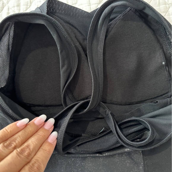 Cynthia Rowley Black Shimmer Active Tank Top Built-In Bra XS - Picture 13 of 15